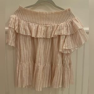 Ulla Johnson striped off-the-shoulder blouse